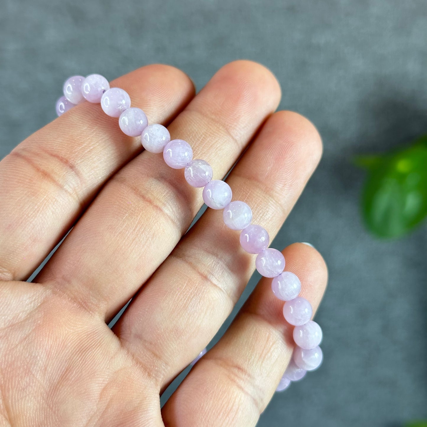 Natural Kunzite Bracelete Size 6 mm
