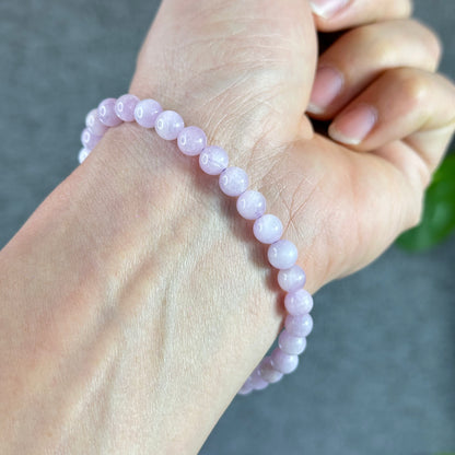 Natural Kunzite Bracelete Size 6 mm
