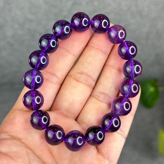Natural Uraguay Dark Amethyst Bracelet Size 12.5 mm