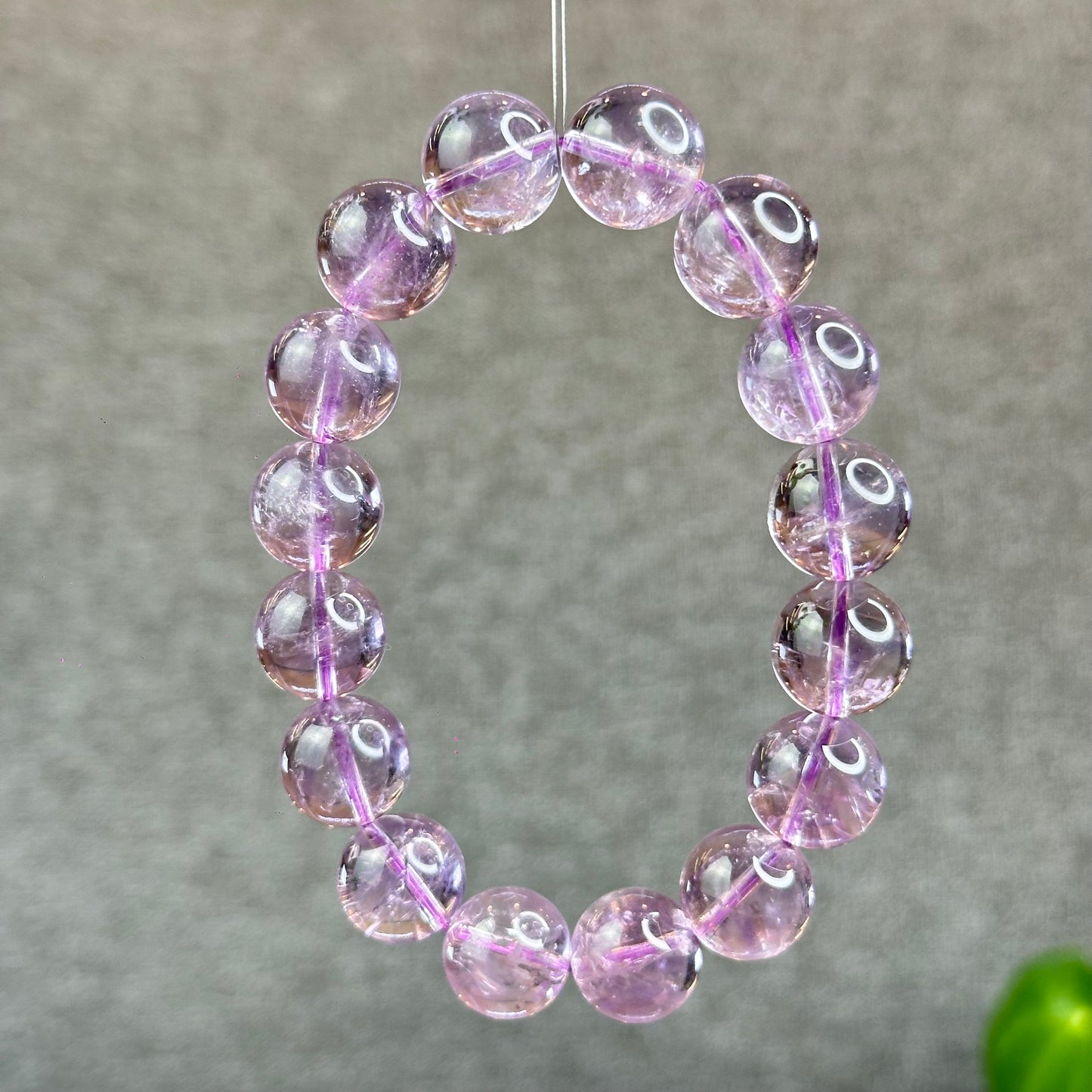 Natural Lavender Rainbow Amethyst Bracelet Size 13.5 mm