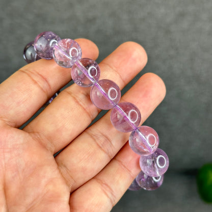 Natural Lavender Rainbow Amethyst Bracelet Size 13.5 mm