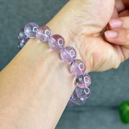 Natural Lavender Rainbow Amethyst Bracelet Size 13.5 mm