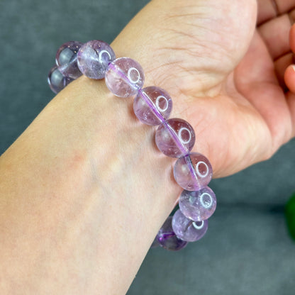 Natural Lavender Rainbow Amethyst Bracelet Size 13.5 mm