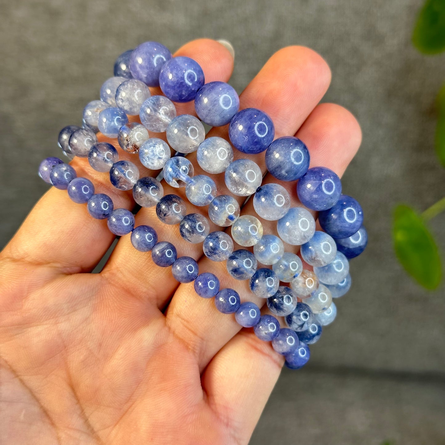 Natural Dumortierite  Bracelet Size 7.4 mm
