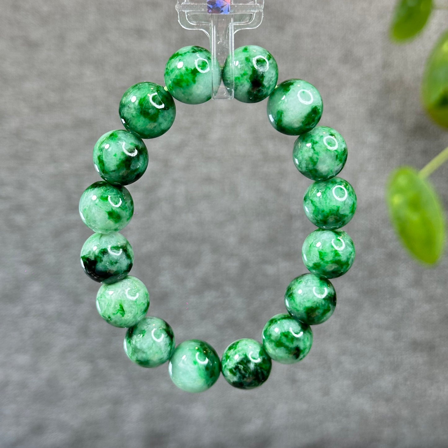 Natural Bright Apple Green Son Thuy Jadeite Jade VIP Bracelet Size 13 mm