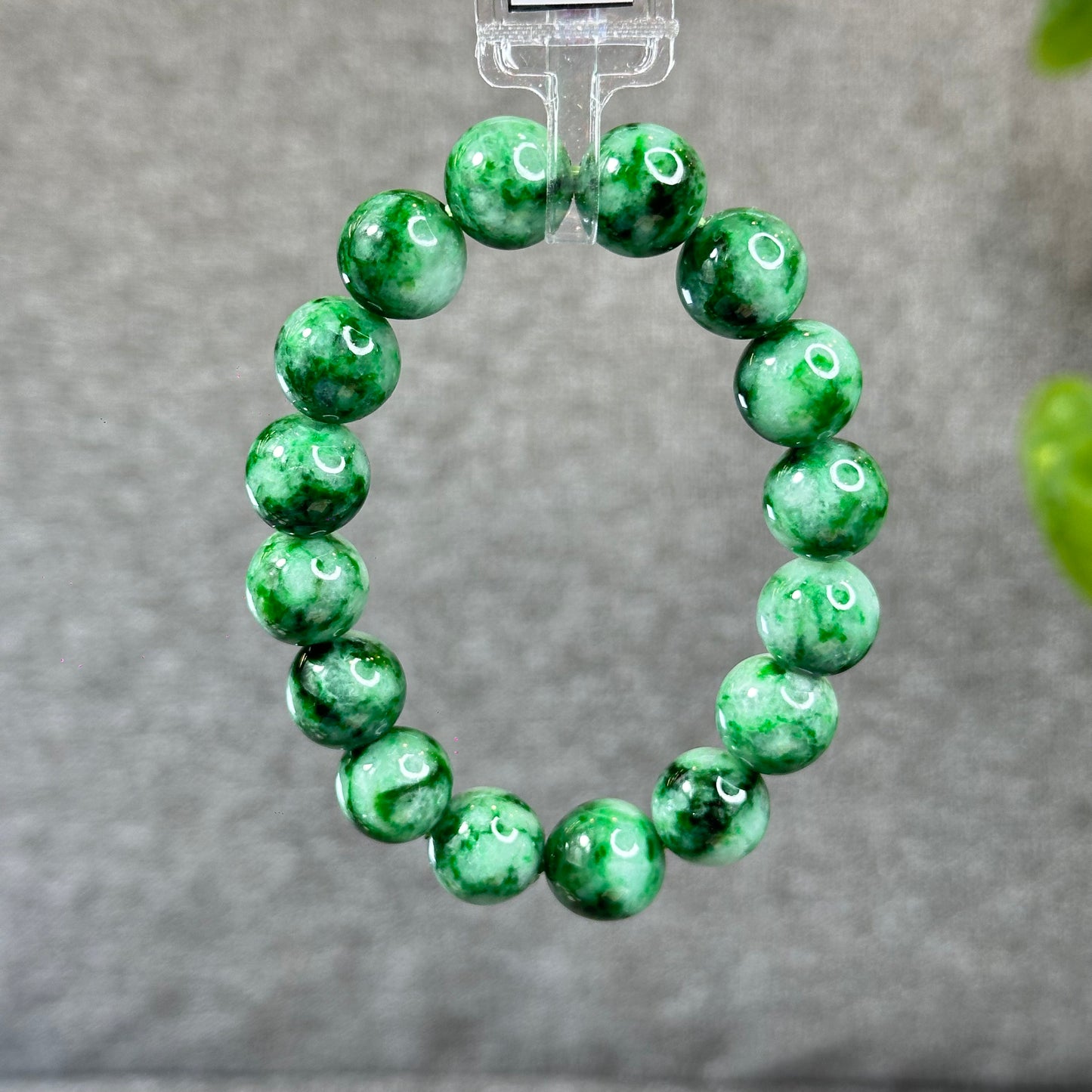 Natural Bright Apple Green Son Thuy Jadeite Jade VIP Bracelet Size 13 mm