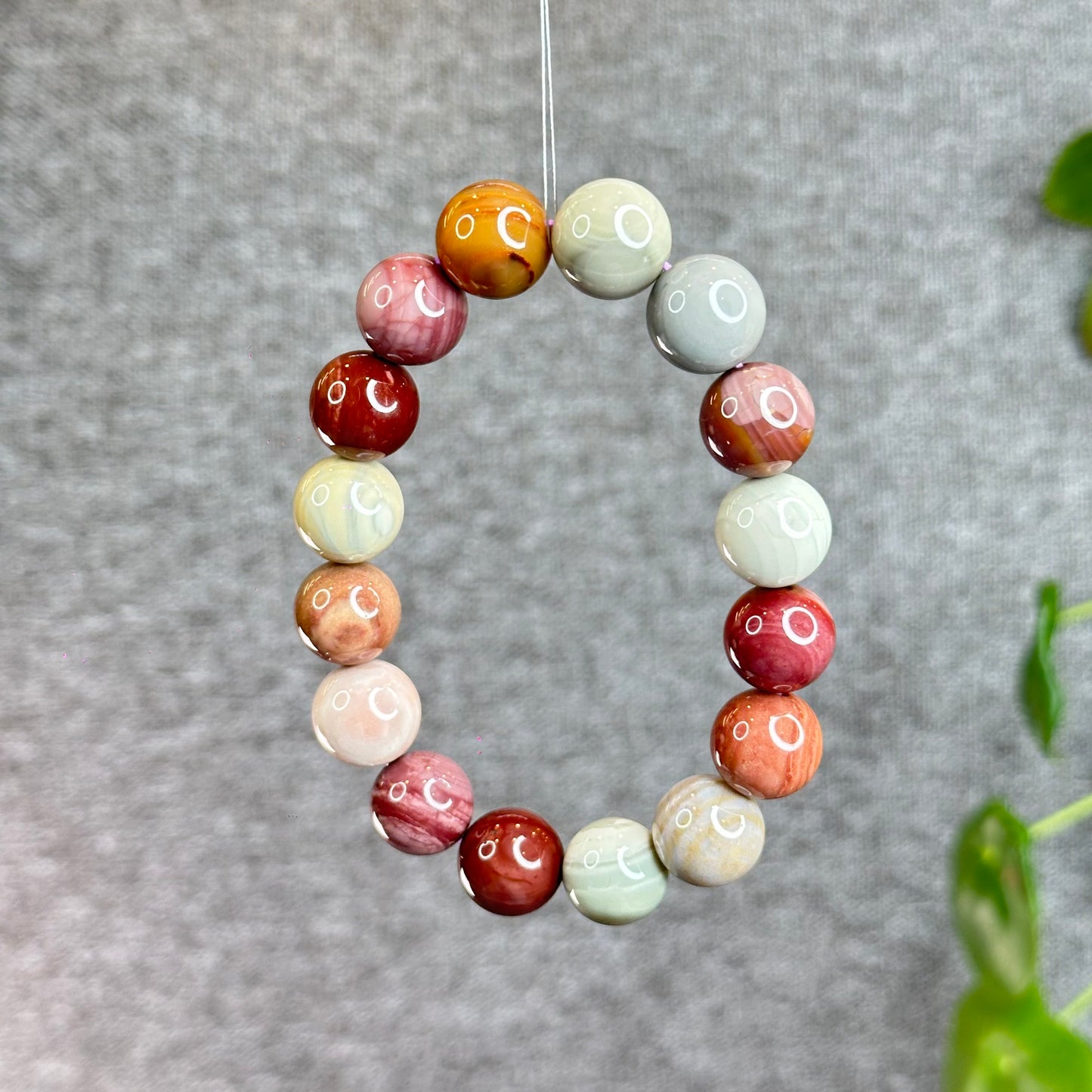Multi Colour Natural Alashan Agate Bracelet Size 13.2 mm