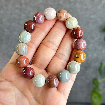 Multi Colour Natural Alashan Agate Bracelet Size 13.2 mm