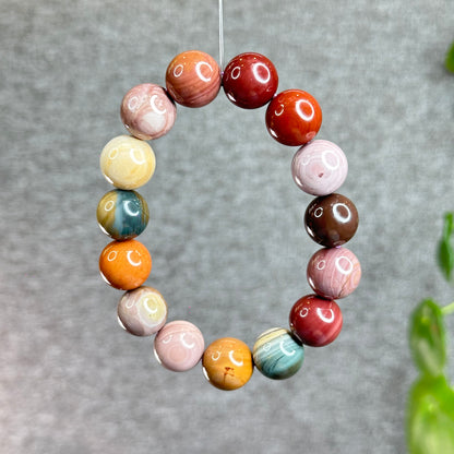 Multi Colour Natural Alashan Agate Bracelet Size 14.2 mm