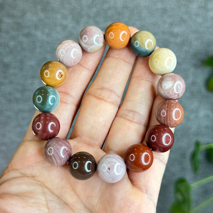 Multi Colour Natural Alashan Agate Bracelet Size 14.2 mm