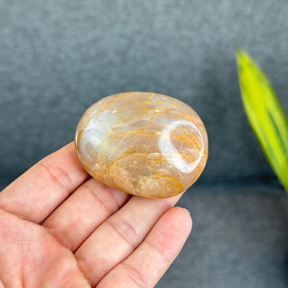 Natural Orange Moonstone Palm Stone