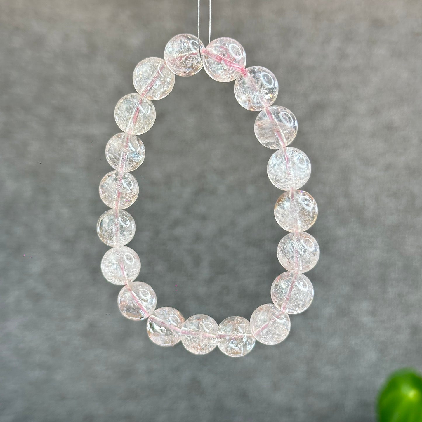 Natural Pink Himalayan Quartz Bracelet Size 10.5 mm