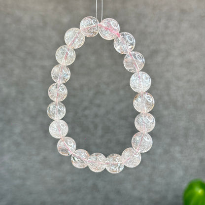 Natural Pink Himalayan Quartz Bracelet Size 10.5 mm