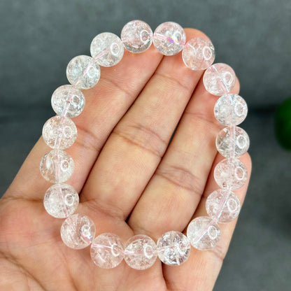 Natural Pink Himalayan Quartz Bracelet Size 10.5 mm