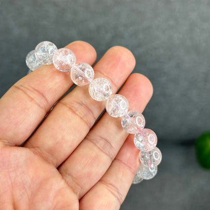 Natural Pink Himalayan Quartz Bracelet Size 10.5 mm