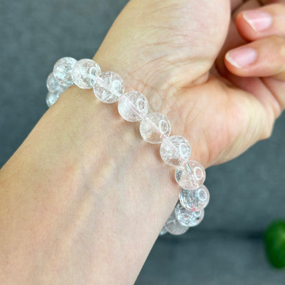 Natural Pink Himalayan Quartz Bracelet Size 10.5 mm