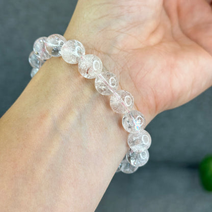 Natural Pink Himalayan Quartz Bracelet Size 10.5 mm