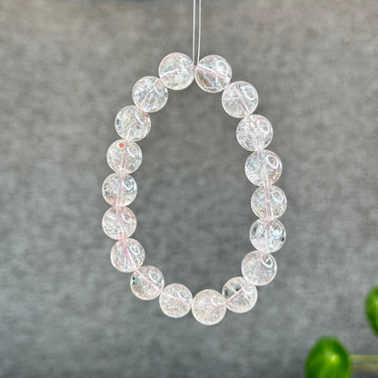 Natural Pink Himalayan Quartz Bracelet Size 11.2 mm