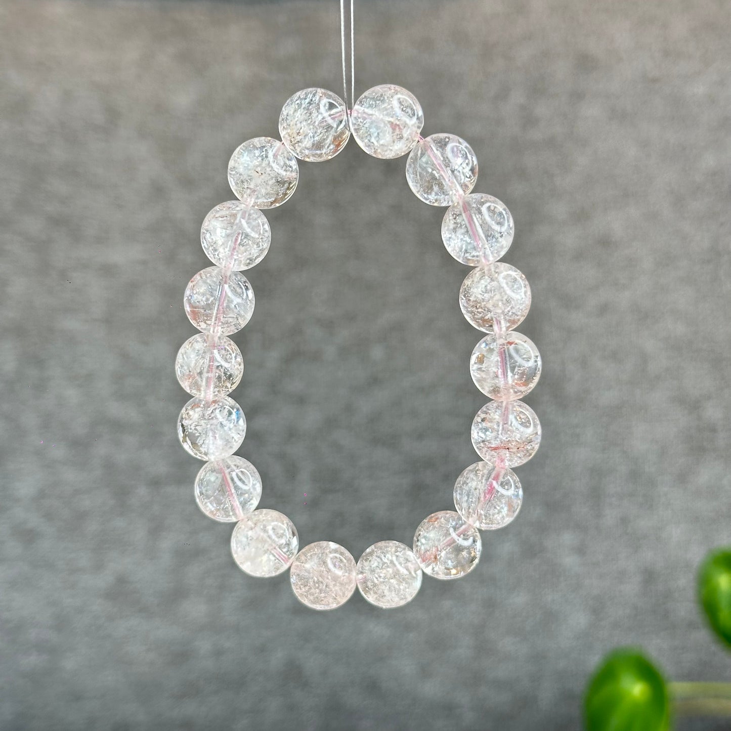 Natural Pink Himalayan Quartz Bracelet Size 11.2 mm