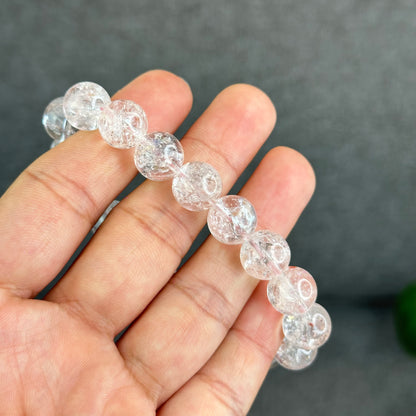 Natural Pink Himalayan Quartz Bracelet Size 11.2 mm