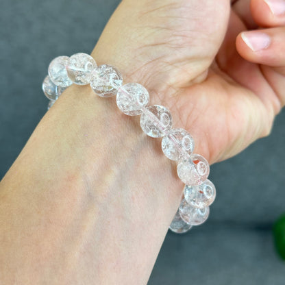 Natural Pink Himalayan Quartz Bracelet Size 11.2 mm