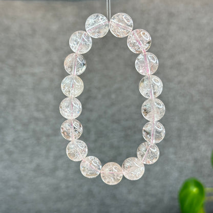 Natural Pink Himalayan Quartz Bracelet Size 12.2 mm