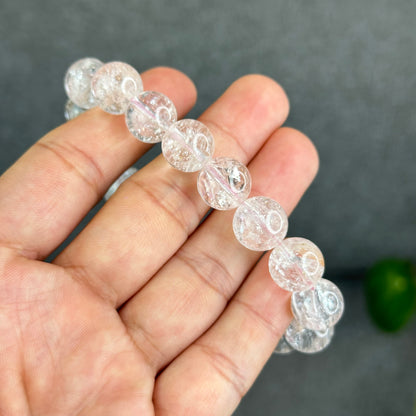 Natural Pink Himalayan Quartz Bracelet Size 12.2 mm