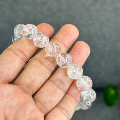 Natural Pink Himalayan Quartz Bracelet Size 12.2 mm