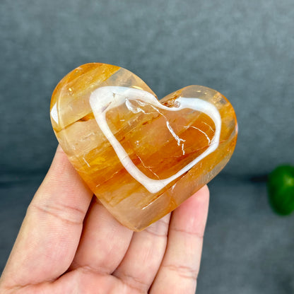 Natural Golden Healer Heart Figurine