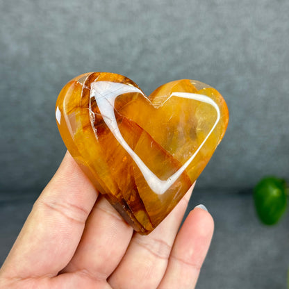 Natural Golden Healer Heart Figurine