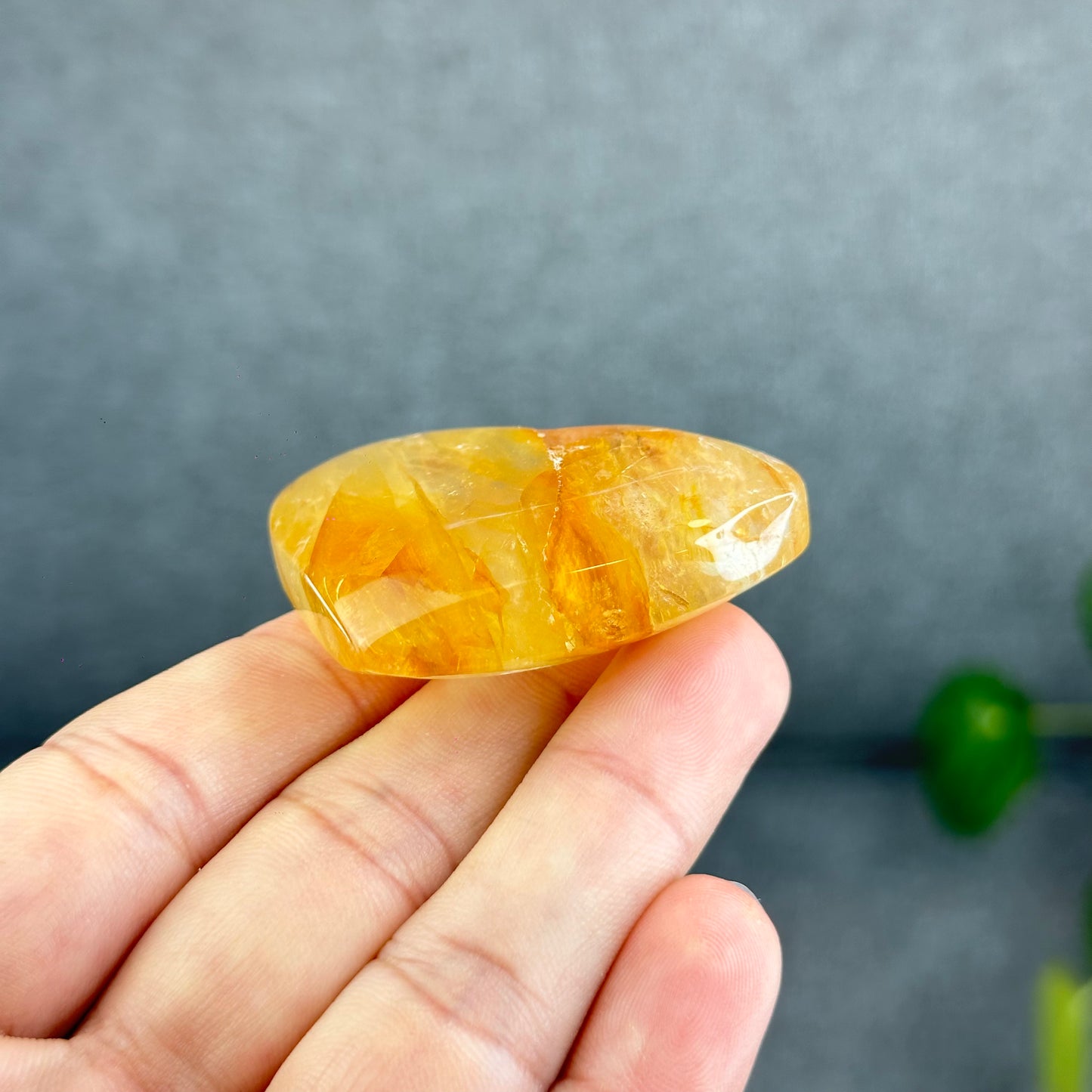 Natural Golden Healer Heart Figurine