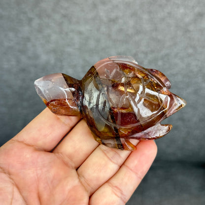 Natural Fire Quartz Turtle Figurine