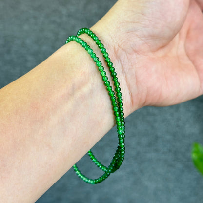 Natural Imperial Green Translucent Jadeite Jade VIP Necklace Accent Clasp