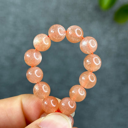 Natural Orange Sunstone Bracelet Size 8 mm