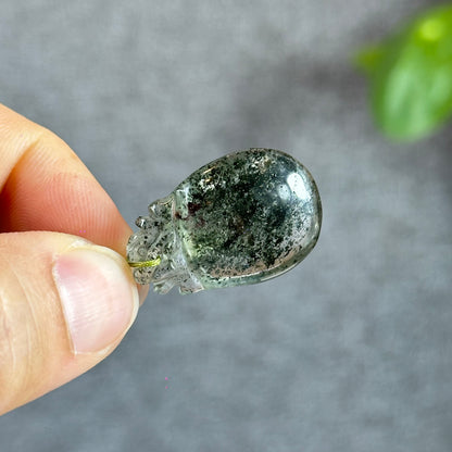 Prosperous Bag Green Landscape Quartz Pendant
