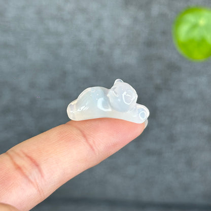 Natural Translucent Cat Agate Charm