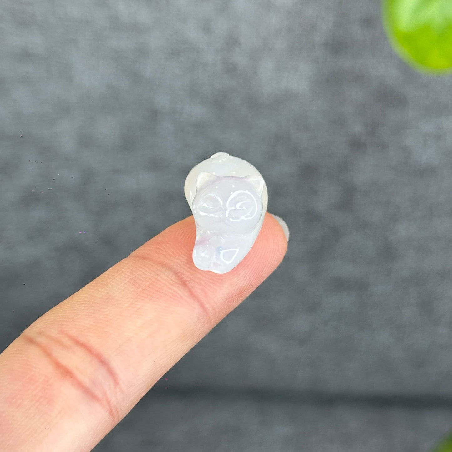 Natural Translucent Cat Agate Charm