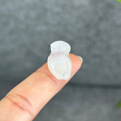 Natural Translucent Cat Agate Charm