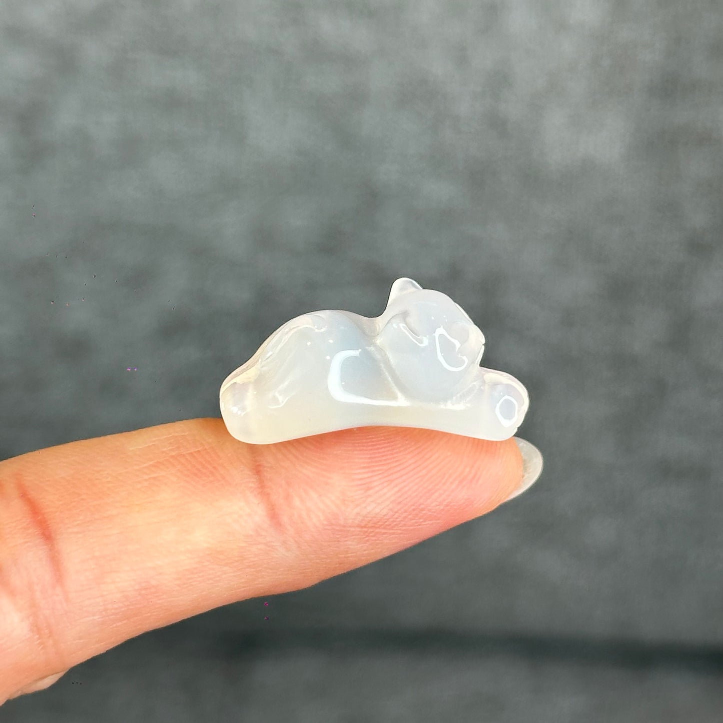 Natural Translucent Cat Agate Charm