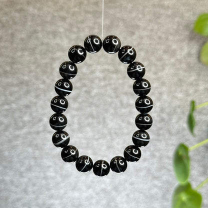 Natural Black Onyx Bracelet Size 10 mm