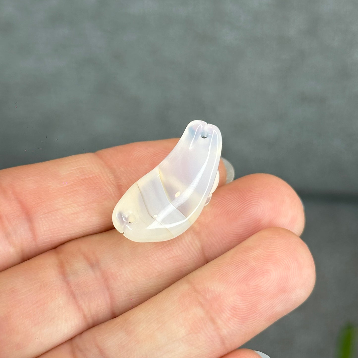 Natural Translucent Cat Agate Charm