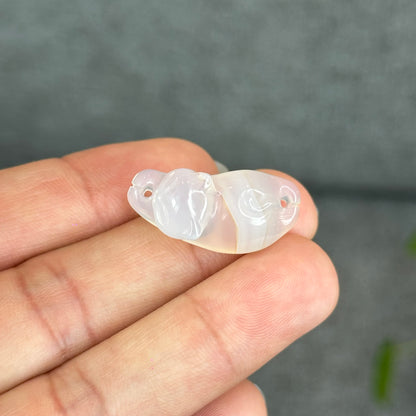 Natural Translucent Cat Agate Charm