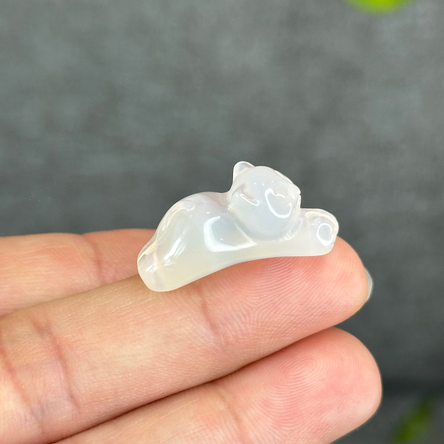 Natural Translucent Cat Agate Charm