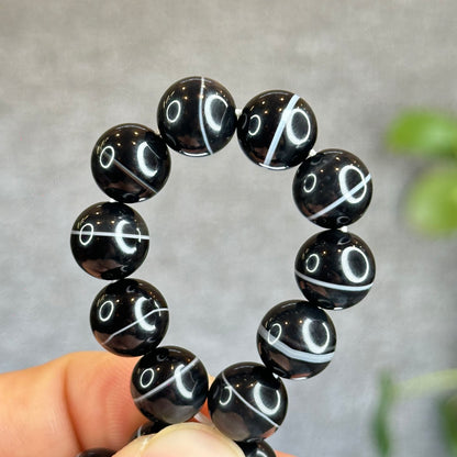 Natural Black Onyx Bracelet Size 10 mm