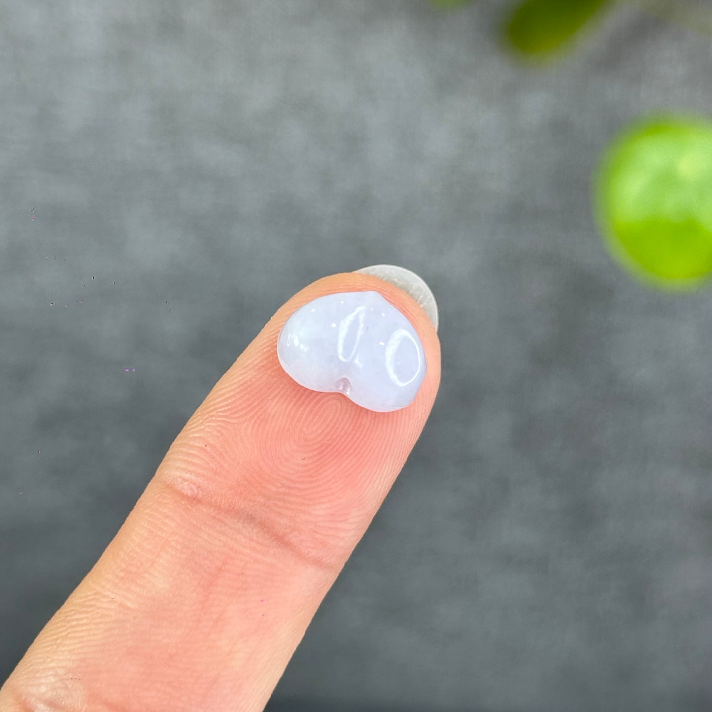 Natural Lavendar Heart Jadeite Jade Charm