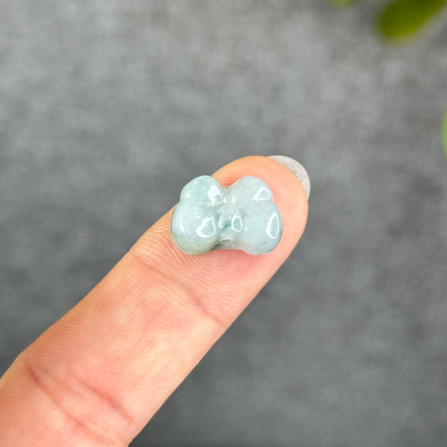 Natural Bow Jadeite Jade Charm