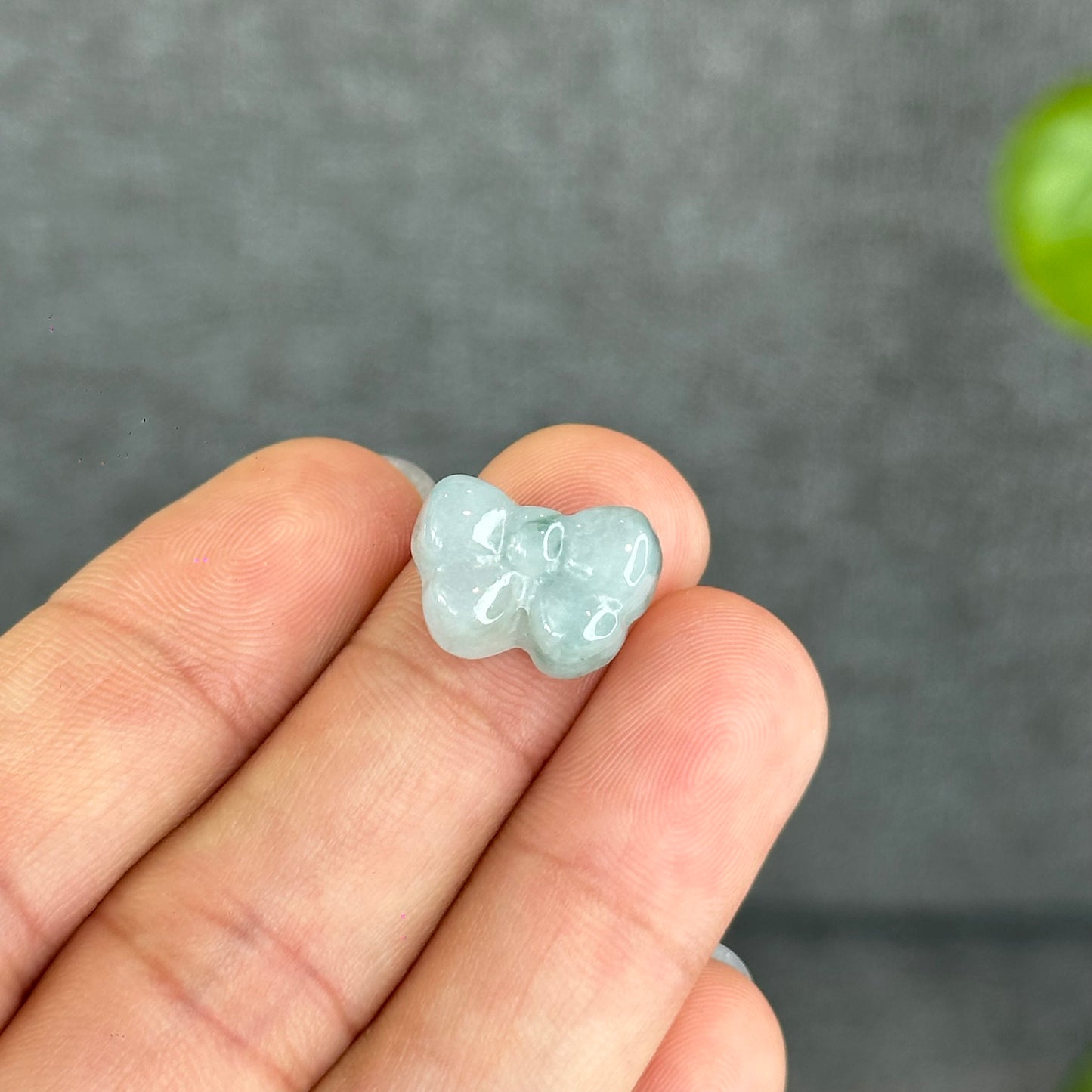 Natural Bow Jadeite Jade Charm