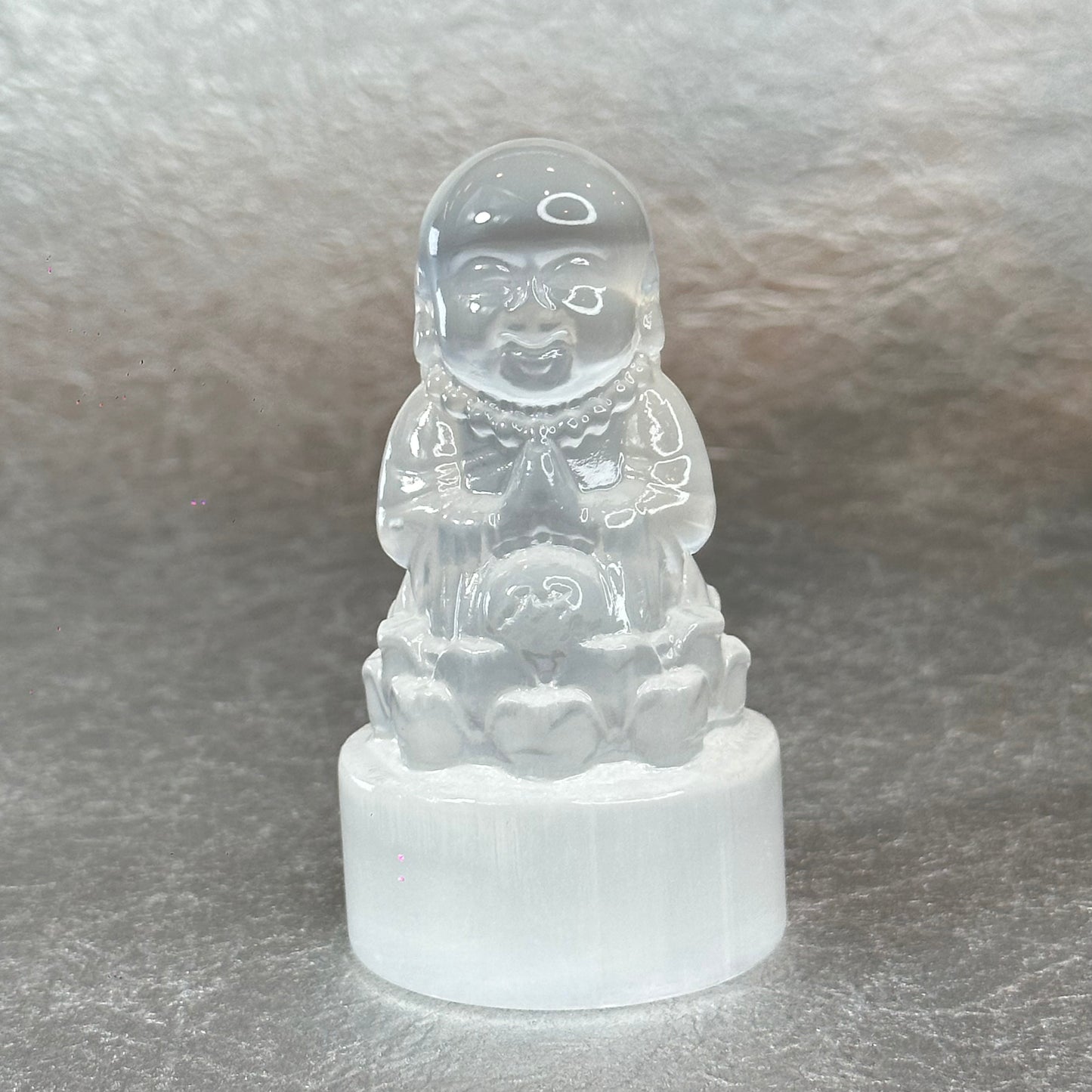 Natural Selenite Buddha Figurine