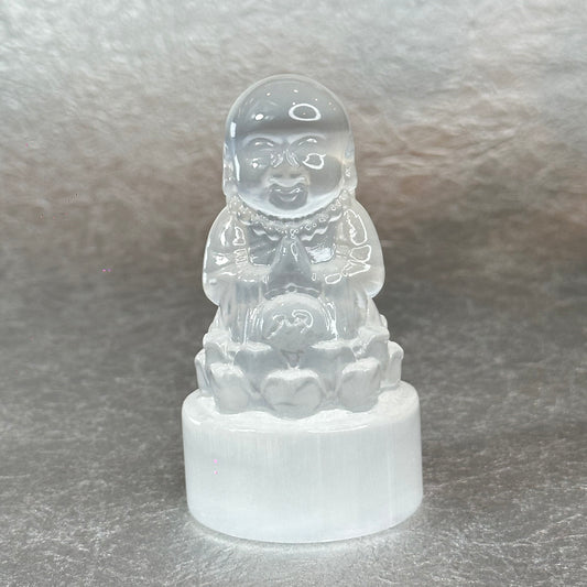Natural Selenite Buddha Figurine
