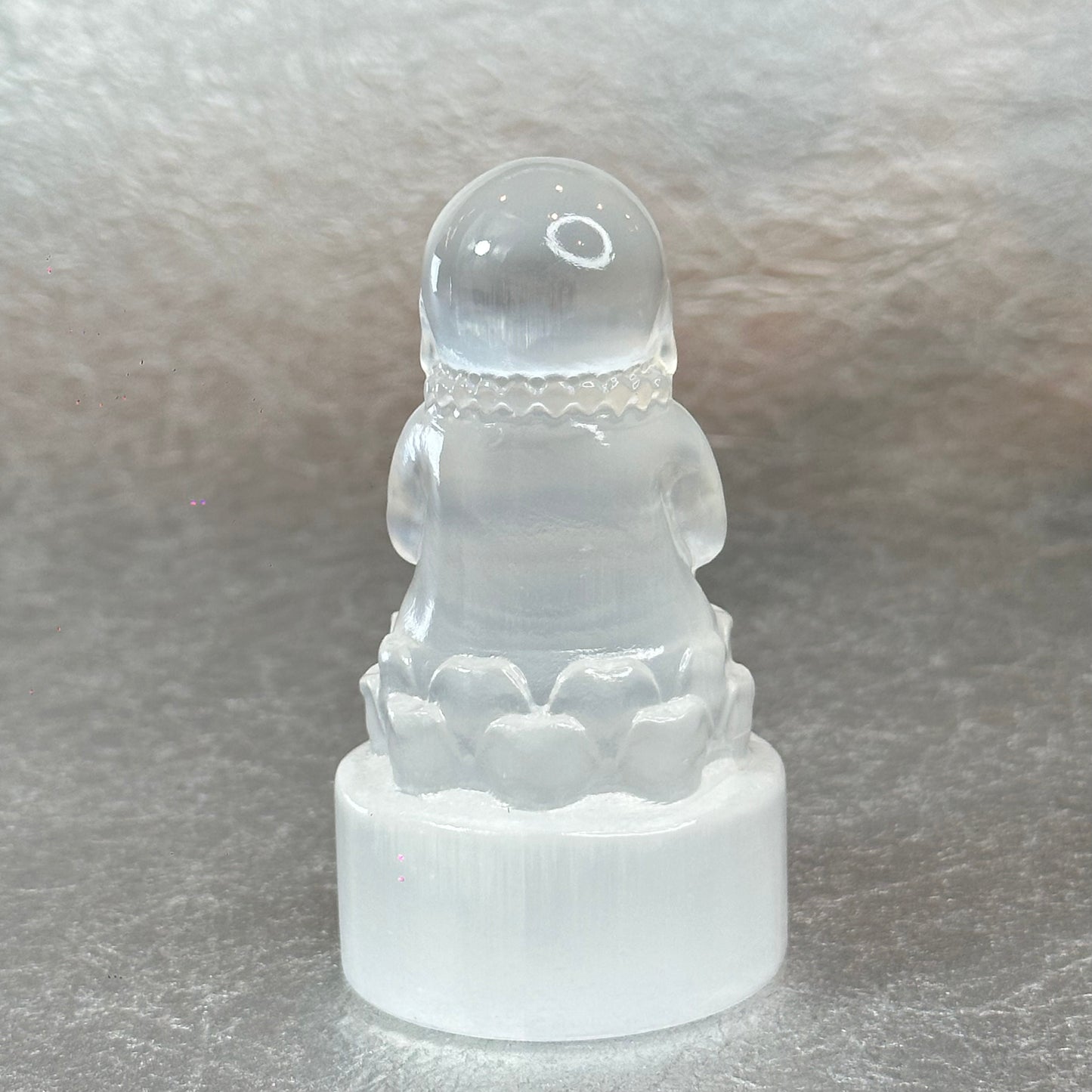 Natural Selenite Buddha Figurine